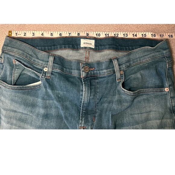 Hudson Men's Size: 38x33 Blake Slim Straight Leg Jeans Stretchy Medium Wash‎ - Picture 5 of 8